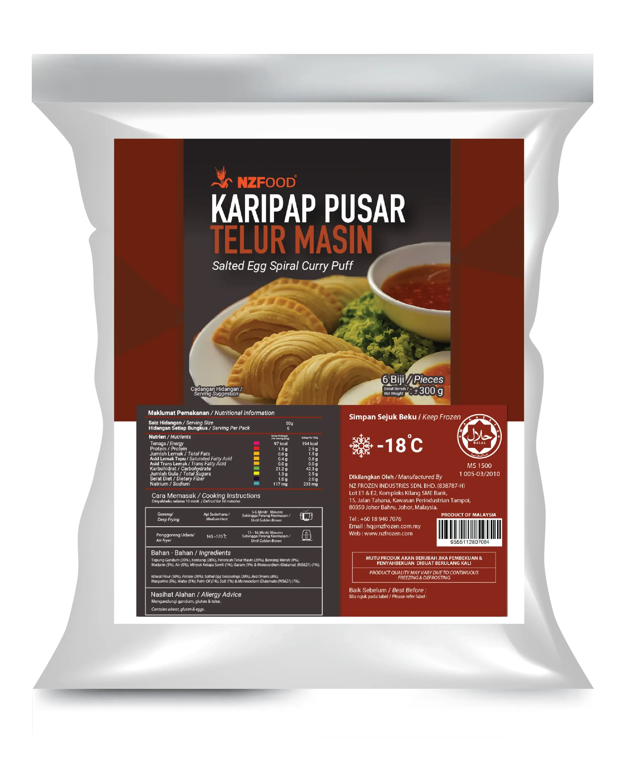 Karipap Pusar Telur Masin